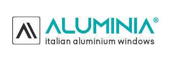 Logo ufficiale Aluminia – serramenti minimal in alluminio